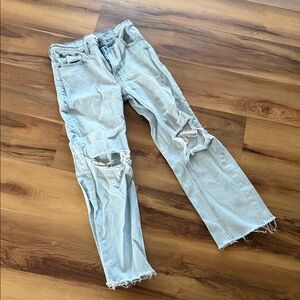 Light Blue Distressed Women's Jeans
